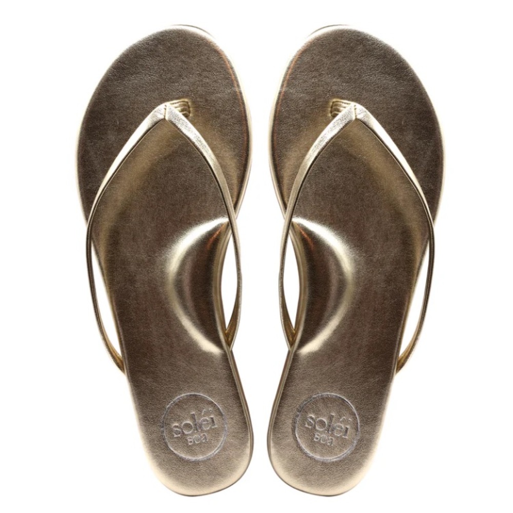REVOLVE Soleil Sea Flip Flop Metallic Gold